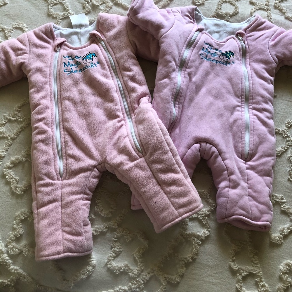 Two magic Merlin sleep suits